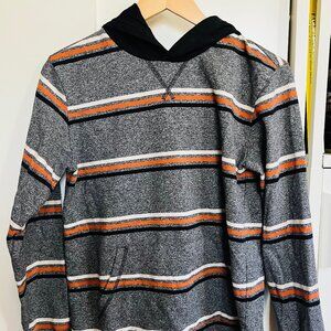 Cat and Jacket Cozy, Warm Striped Hoodie Size 12